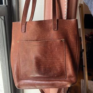 Portland Leather Tote in Brown
